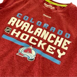 Reebok Colorado Avalanche Hockey NHL Center Ice Long Sleeve Tee Youth L Maroon
